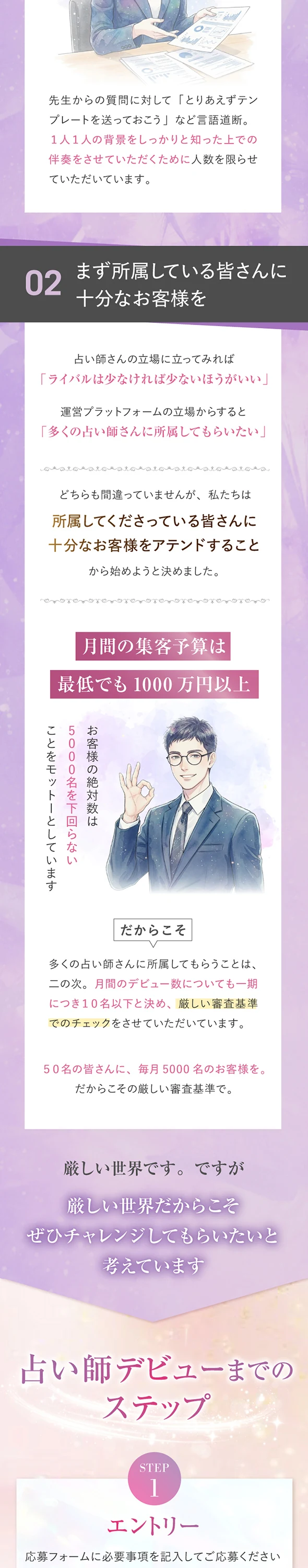 採用率2.5パーセントの狭き門と、お客様をブランドするための選考方針。